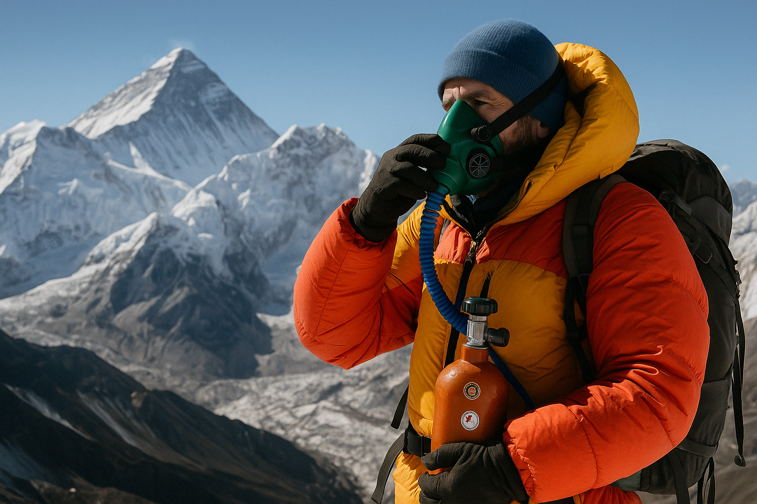 Oxygen Masks and Cylinders on Everest