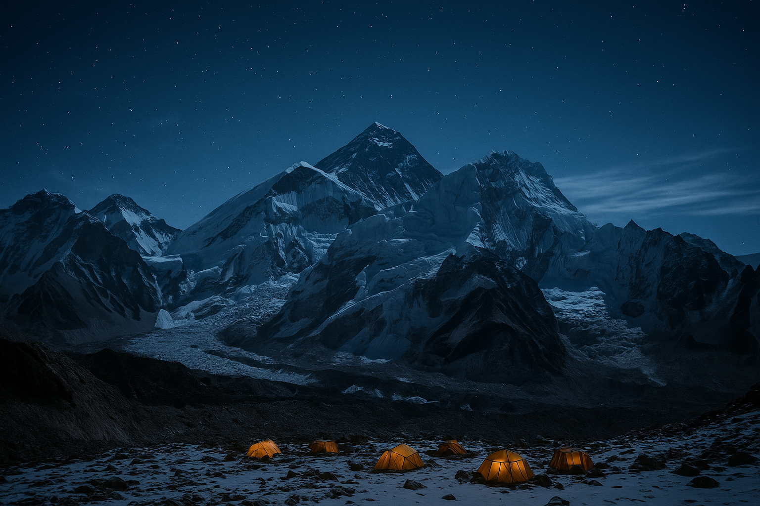 Mount Everest temperature at night