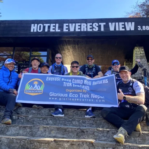 Group photo hotel everest view