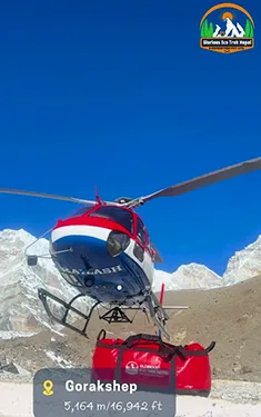 Gorakshep to Kathmandu Heli Return